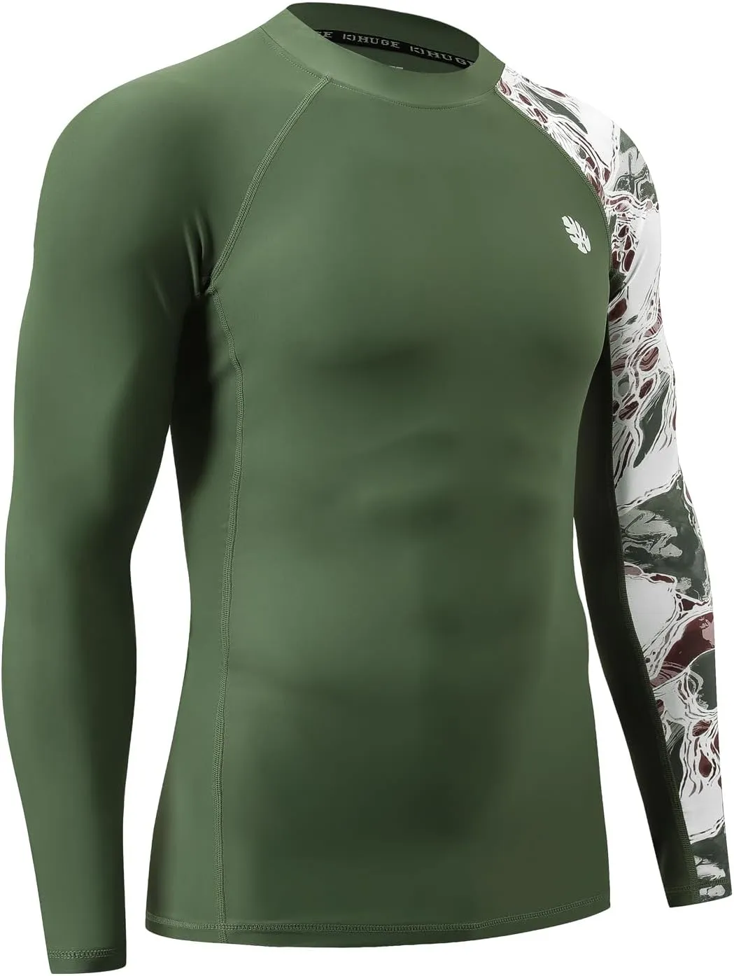 ADOREISM Men's Rash Guard Long Sleeves UPF 50  Sun Protection Compression Swim Shirts for Men