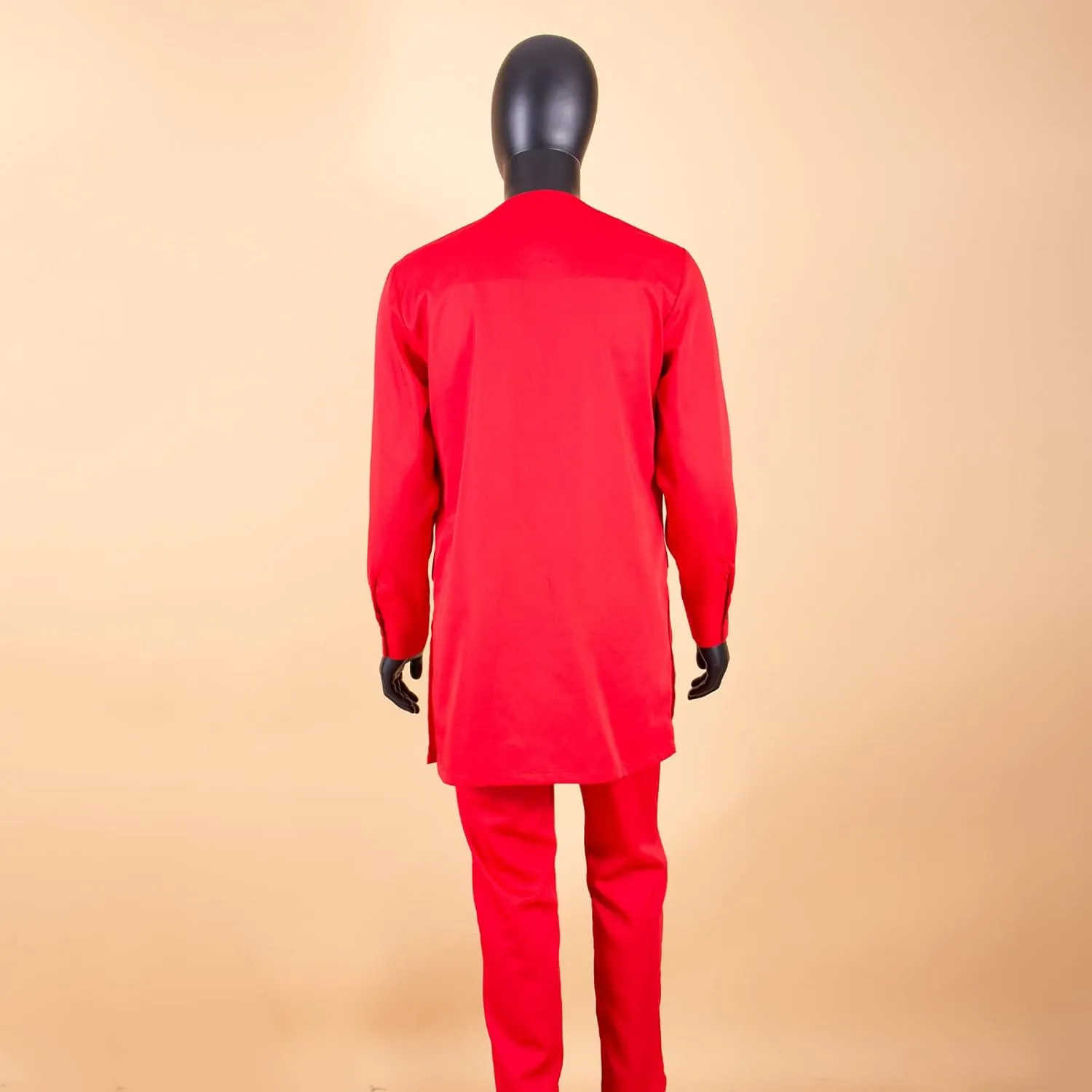 African Men Traditional Clothing Set Full Sleeve Dashiki Long Shirts and Pants 2 Piece Set African Suits
