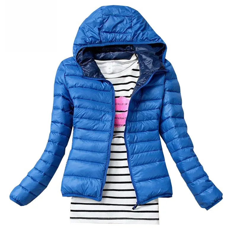 Autumn Winter Women Basic Jacket Coat Hooded