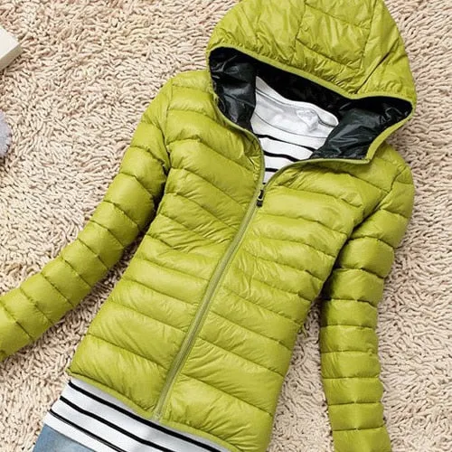 Autumn Winter Women Basic Jacket Coat Hooded