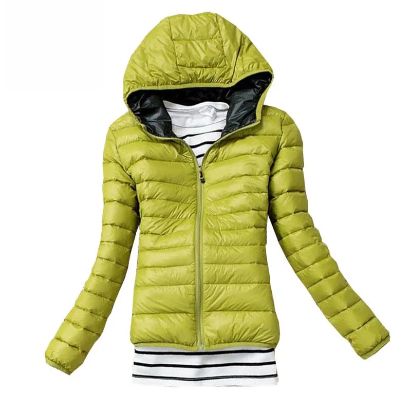 Autumn Winter Women Basic Jacket Coat Hooded