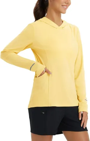 baleaf Women's Sun Shirts UPF 50  Hoodie Long Sleeve Spf UV Shirt Lightweight Quick Dry Hiking Zip Pocket