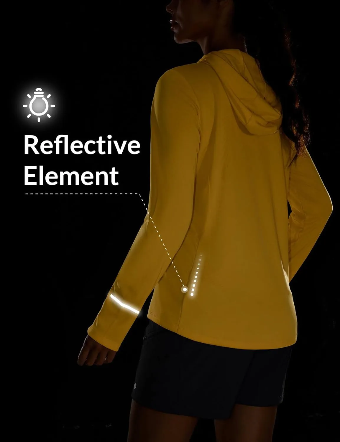 baleaf Women's Sun Shirts UPF 50  Hoodie Long Sleeve Spf UV Shirt Lightweight Quick Dry Hiking Zip Pocket