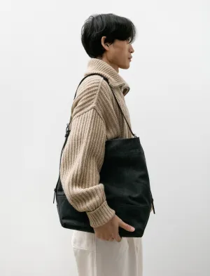 Belted Tote Bag Ash Black