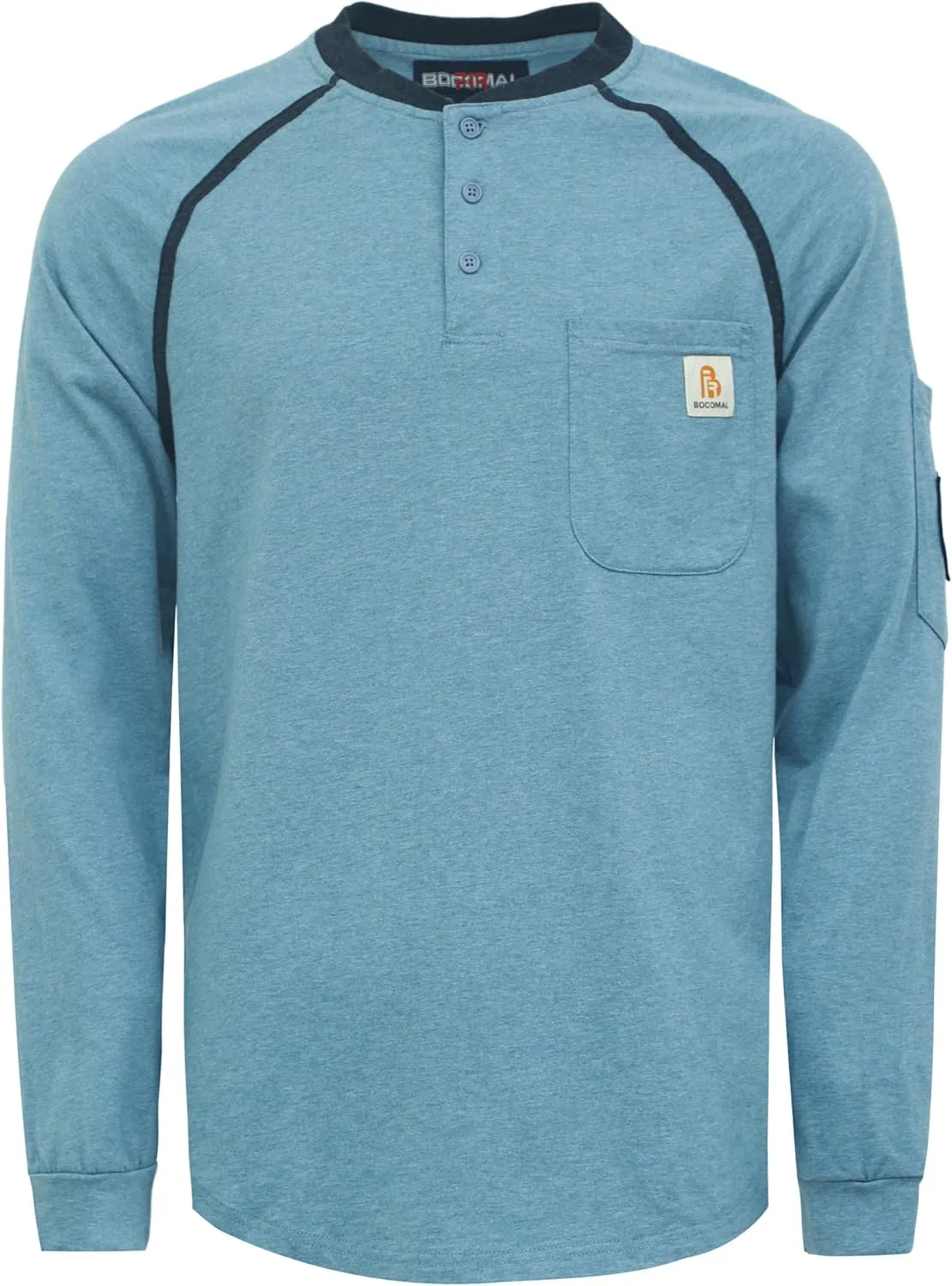 BOCOMAL FR Shirts 5.5oz Light Weight Henley and Short Sleeve Flame Resistant/Fire Retardant Clothing Shirt