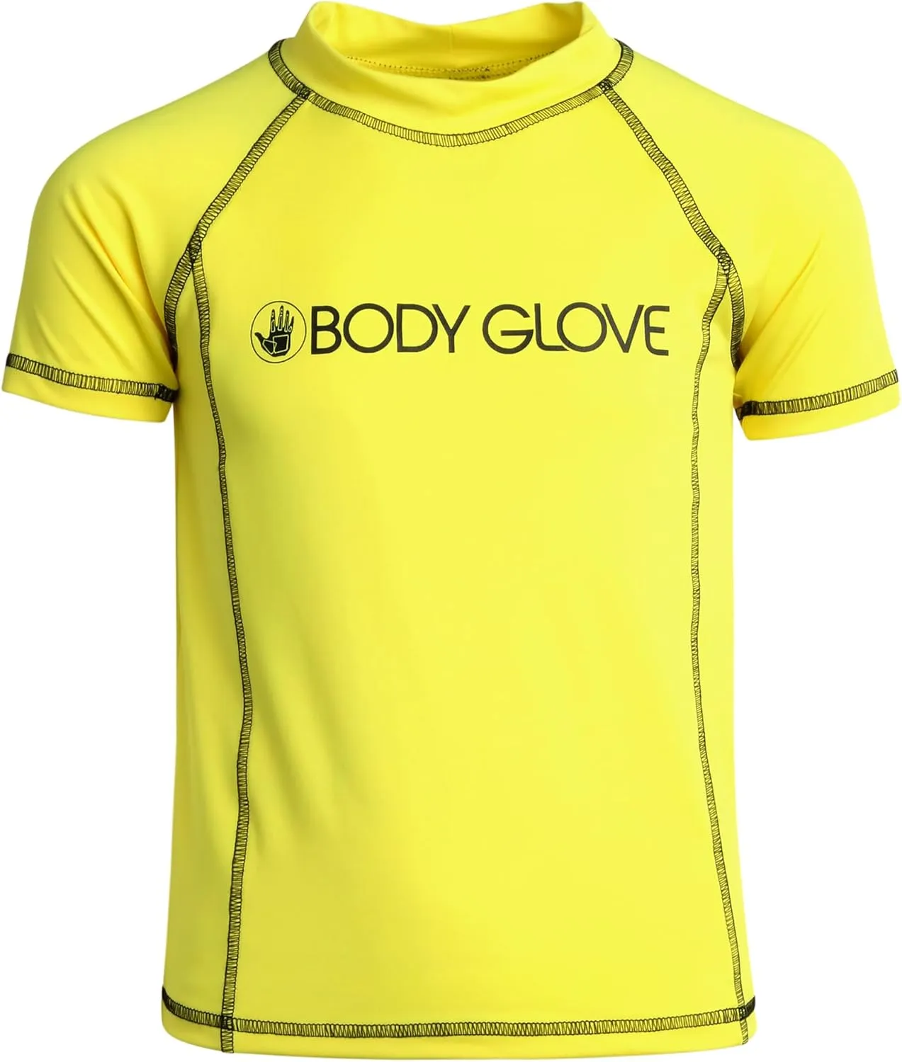 Body Glove Boys Swim Shirt - UPF 50  Quick Dry Sun Protection Short Sleeve Rash Guard for Boys Kids Swimwear (Sizes: 5-14)