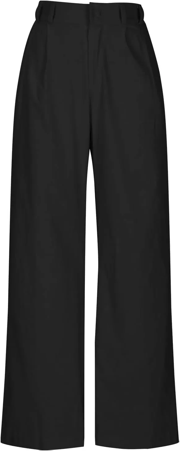 Business Casual Palazzo Pants for Women Wed Leg Linen Capri Pant Spring Summer Lounge Trouser Flowy Beach Pants Slacks