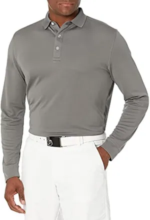 Callaway Mens Long Sleeve Core Performance Polo, Opti-Dri Technology, Sun Protection, Golf Polo Shirts for Men
