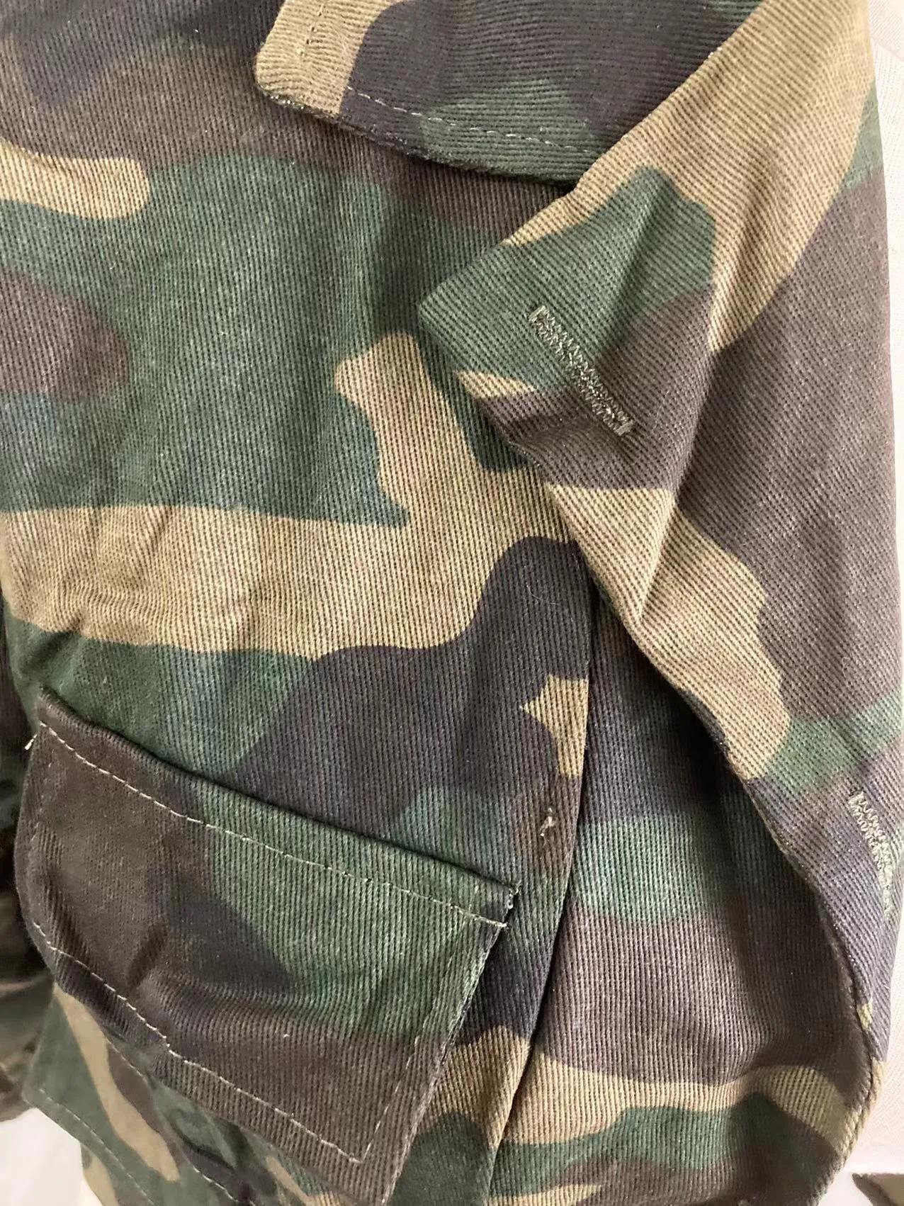 Camouflage Cascading Ruffles Flare Sleeve Button Up Jacket