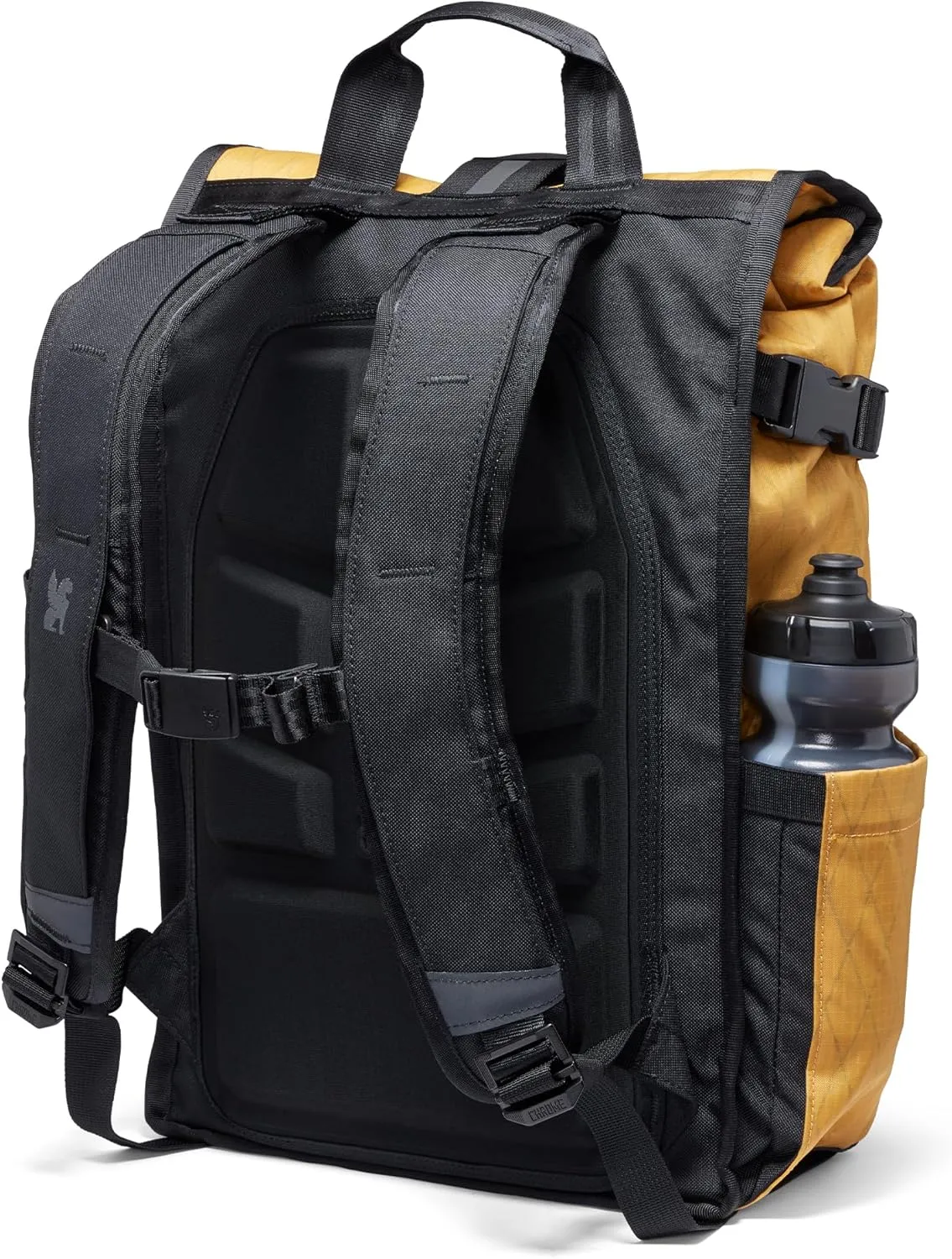 Chrome Industries Barrage 18L Amber X Roll-Top Backpack  Water Resistant Bag for Work, School, Travel  Features Cargo Net & Laptop Pocket