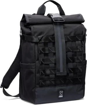 Chrome Industries Barrage 18L Black Roll-Top Backpack  Water Resistant Bag for Work, School, Travel  Features Cargo Net & Laptop Pocket