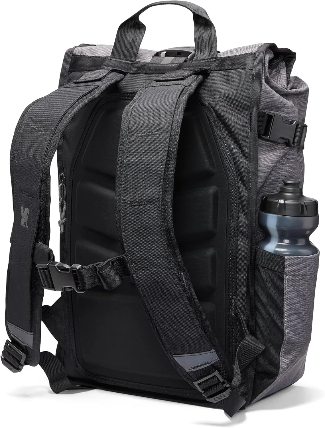 Chrome Industries Barrage 18L Castlerock Twill Roll-Top Backpack  Water Resistant Bag for Work, School, Travel  Features Cargo Net & Laptop Pocket