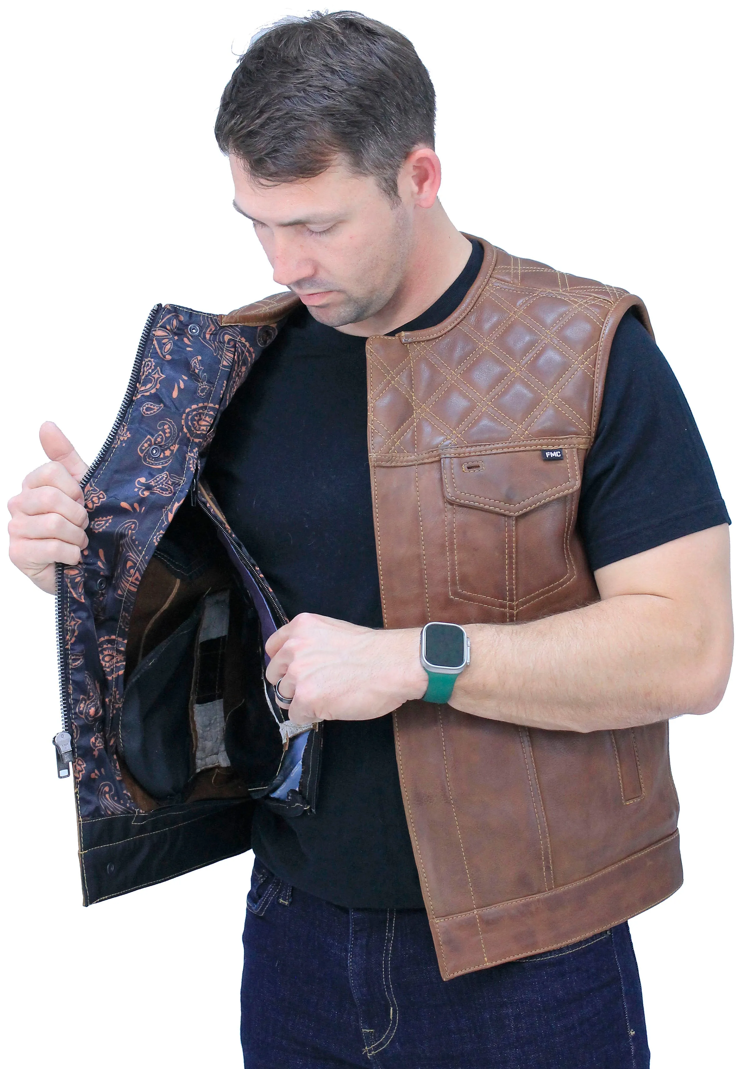 Cognac Club Cut with Easy Access with Quilt Shoulders #VMA6030QZN
