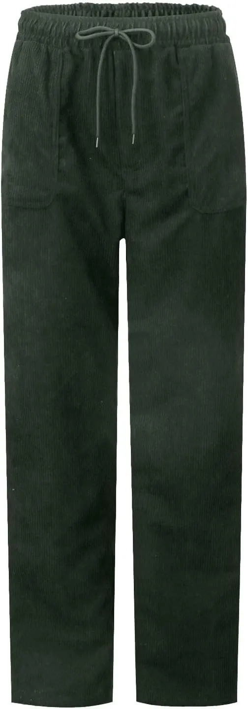 Corduroy Pants Women High Waisted Drawstring Casual Straight Leg Pants Loose Comfy Lounge Pants Trousers with Pockets