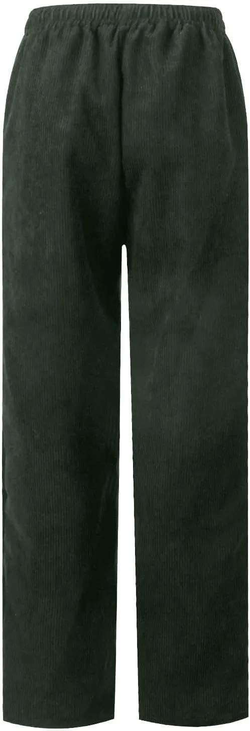 Corduroy Pants Women High Waisted Drawstring Casual Straight Leg Pants Loose Comfy Lounge Pants Trousers with Pockets