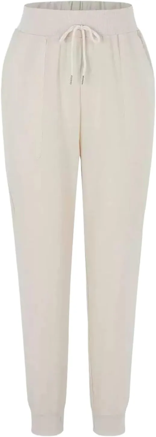 Cotton Linen Pants for Women Summer Causal Baggy Wide Leg Pants Loose Solid Drawstring Elastic High Waist Beach Trouser