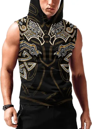Desantiago Workout Hooded Tank Tops Sports Training Sleeveless Gym Hoodies Bodybuilding Cut Off Muscle Shirts