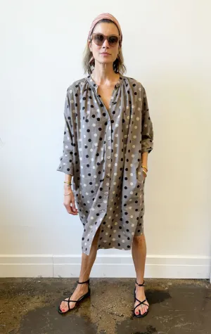 Dot button dress-50% off