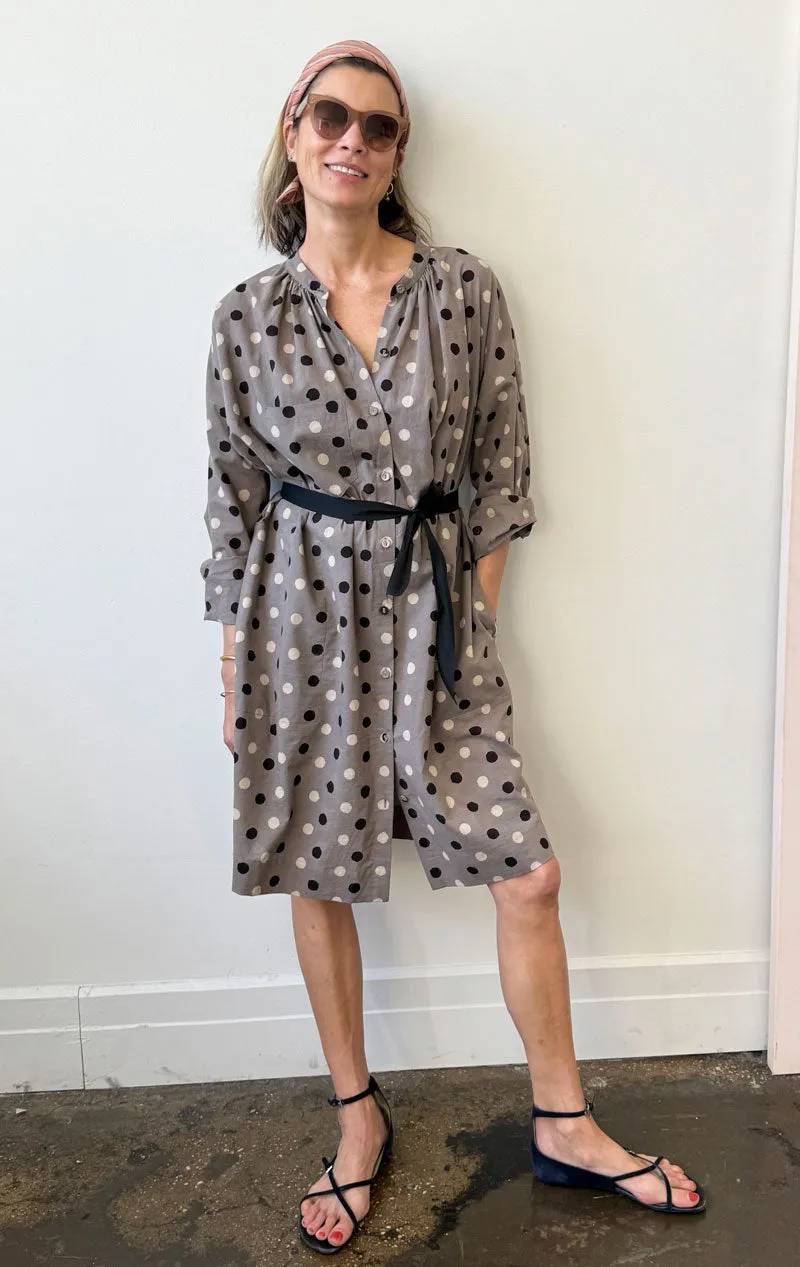 Dot button dress-50% off