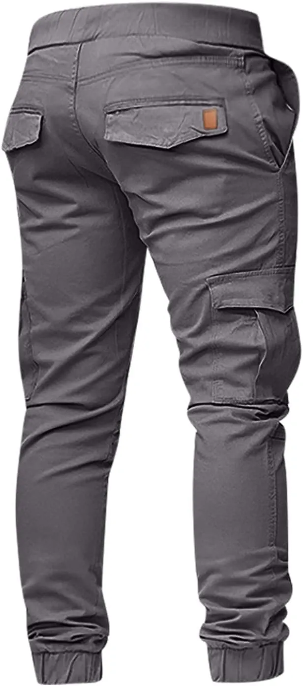 Drawstring Pant Fashion Men's Sport Pure Color Bandage Casual Loose Sweatpants