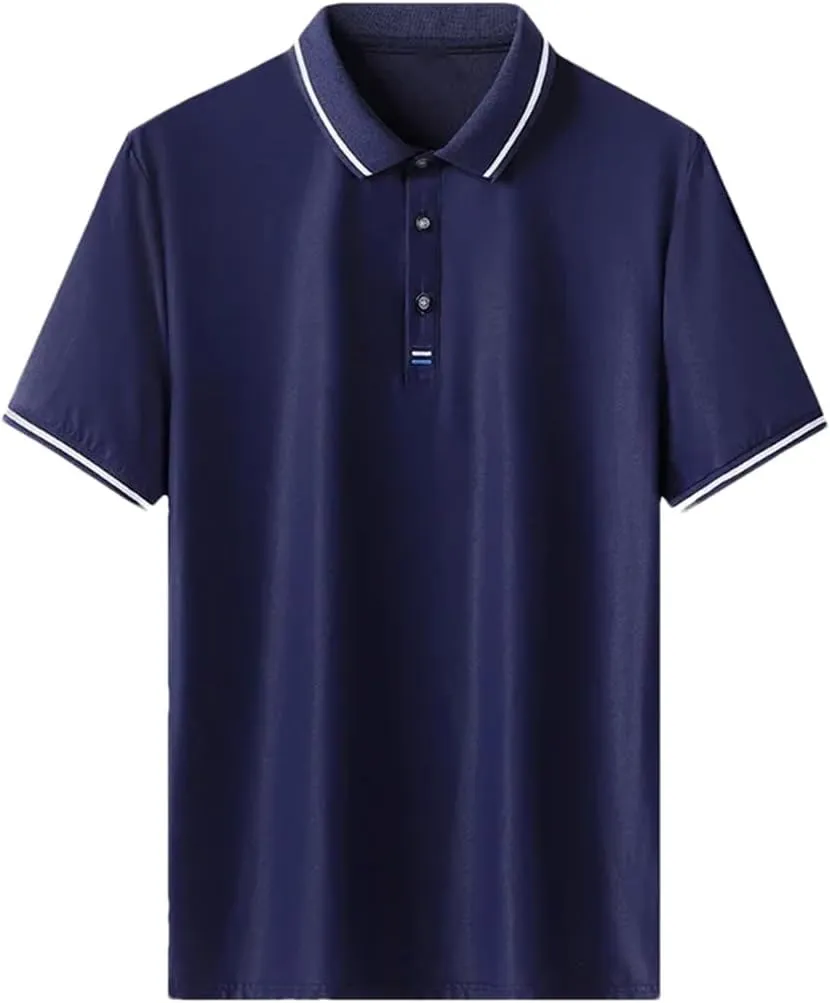 Dvbfufv Men's Polos Shirt Men's Tactical Quick Dry Shirts Men's Sports Jogging Golf T- Shirt