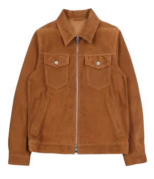 *FINAL SALE* Zipped Trucker Jacket in Sandal