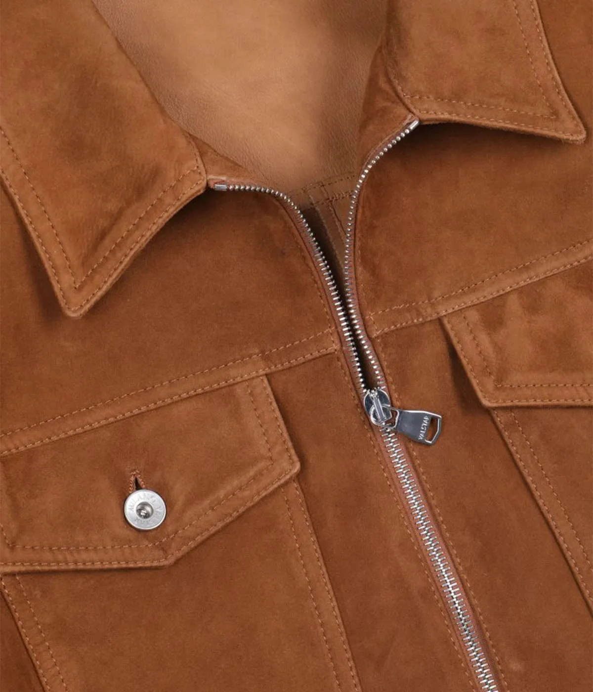 *FINAL SALE* Zipped Trucker Jacket in Sandal