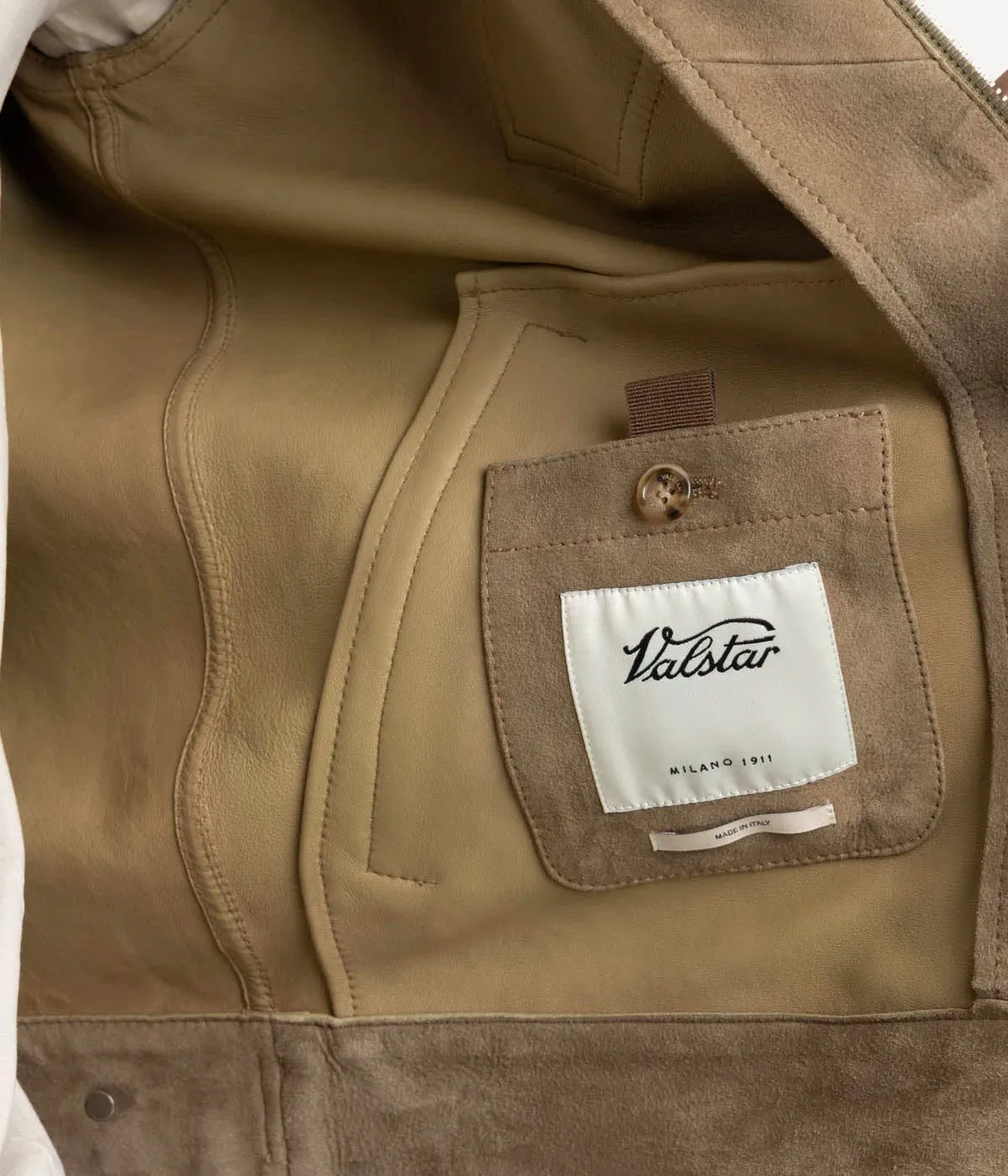 *FINAL SALE* Zipped Trucker Soft Suede Jacket in Senape