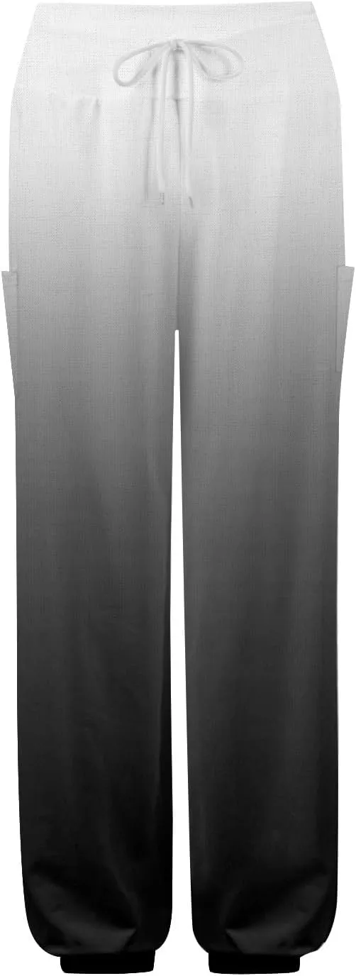 Flowy Pants for Women,Women's Harem Pants, High Waist Drawstring Joggers Boho Trousers Hippie Clothes with Pockets D1