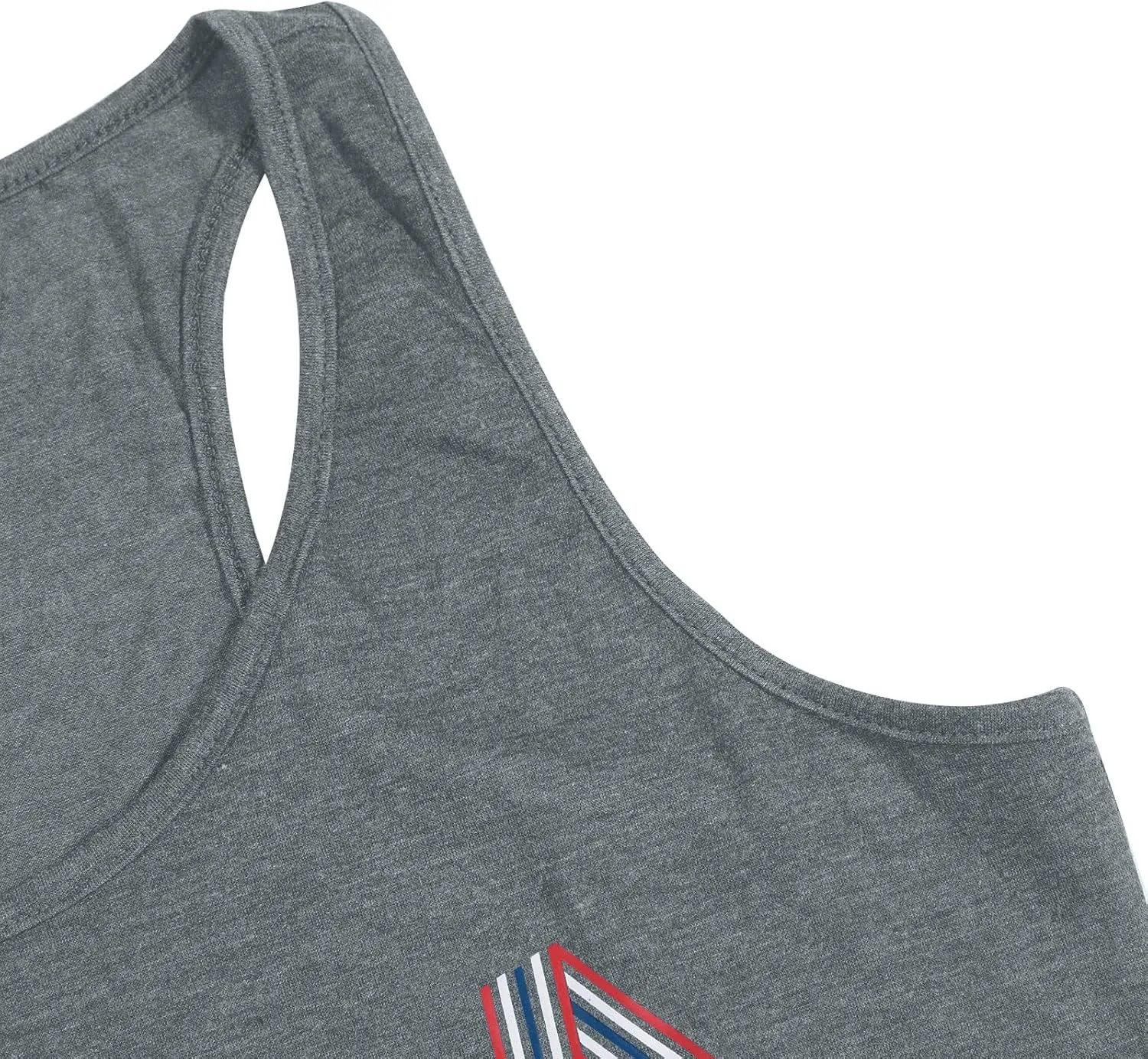 FLOYU Women USA Tank Top 4th of July Tops Casual Patriotic Letter Printed Sleeveless Shirts