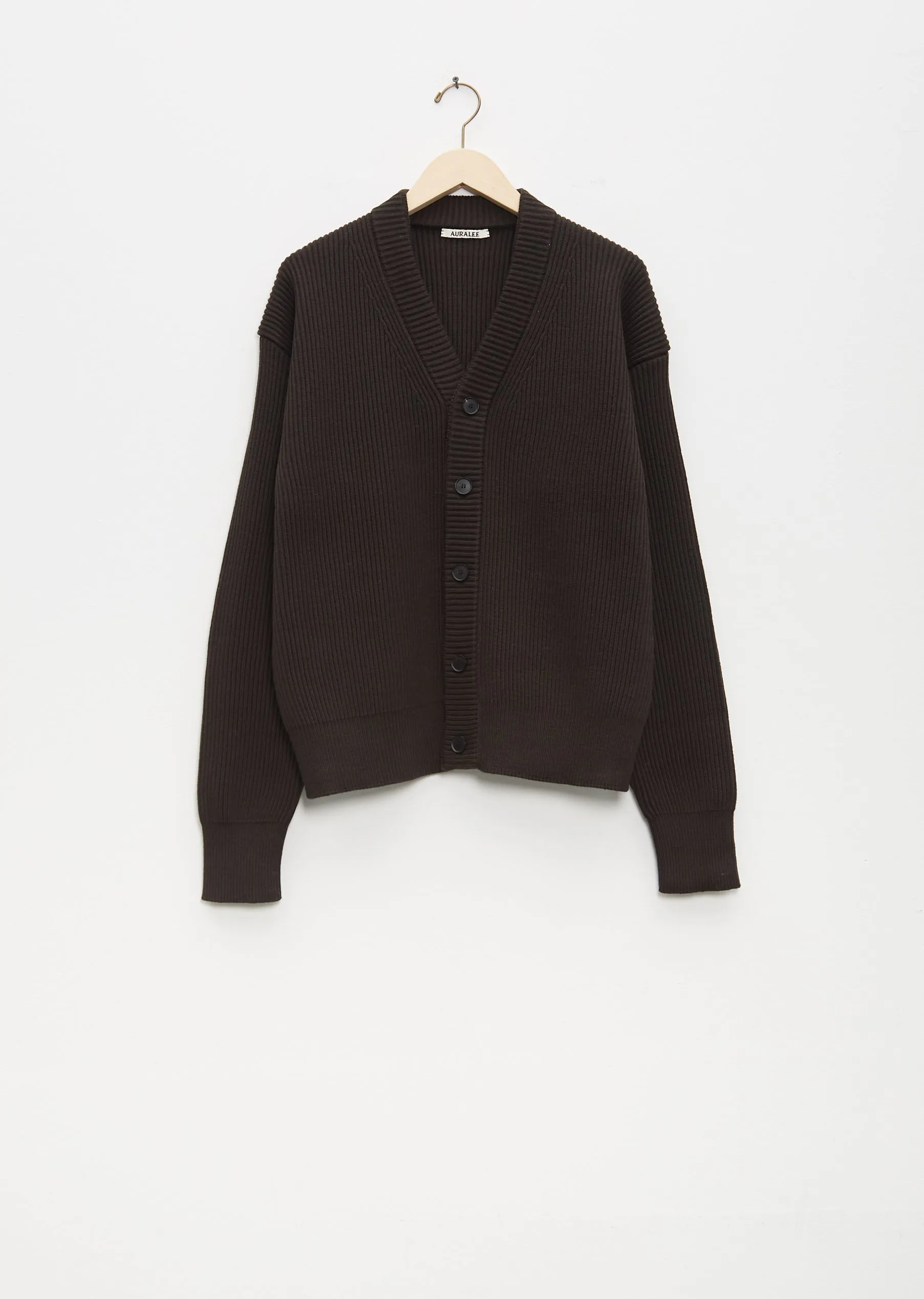 French Merino Rib Knit Cardigan