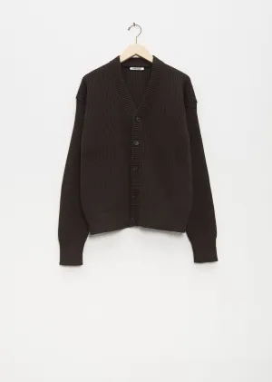 French Merino Rib Knit Cardigan