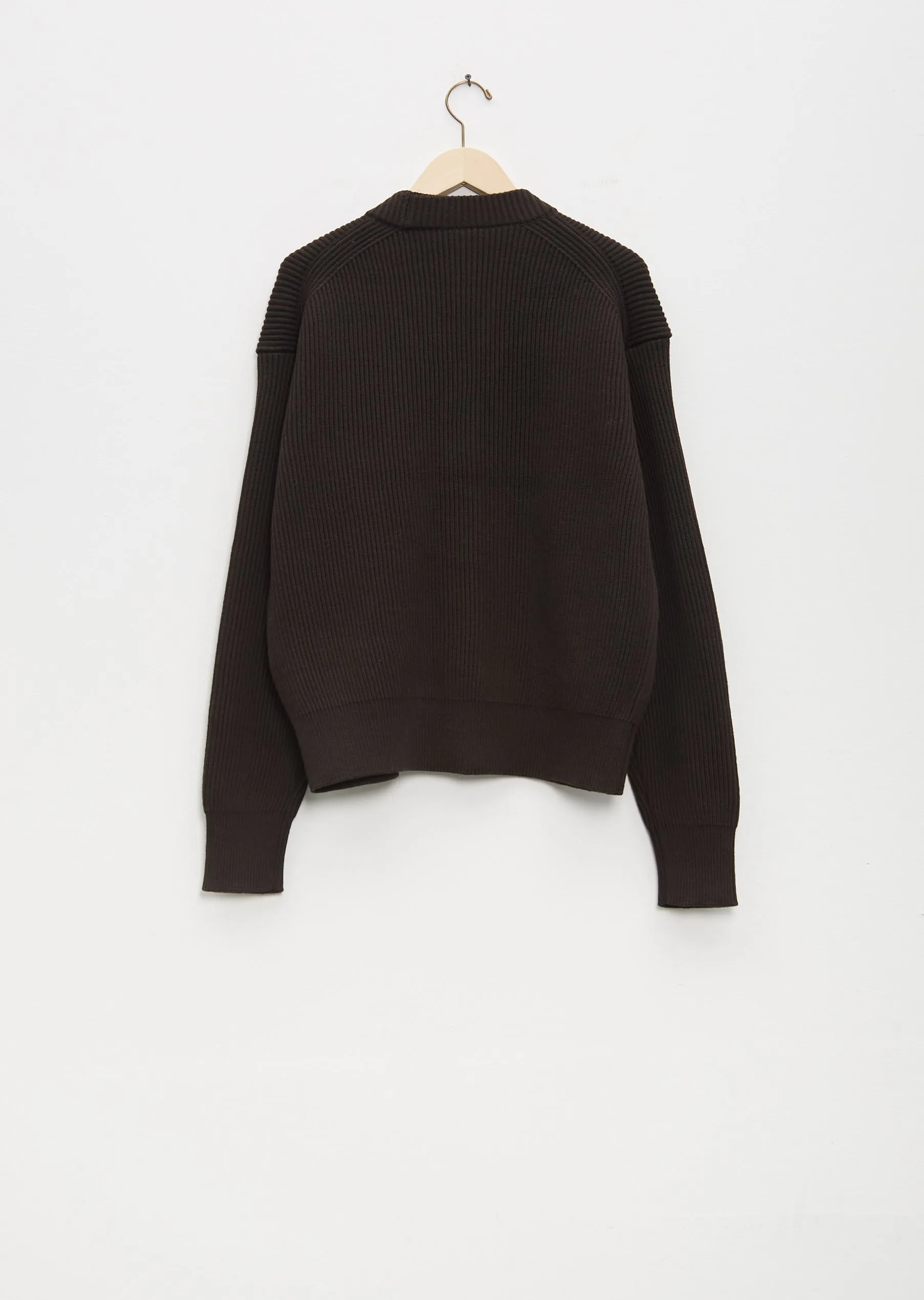 French Merino Rib Knit Cardigan