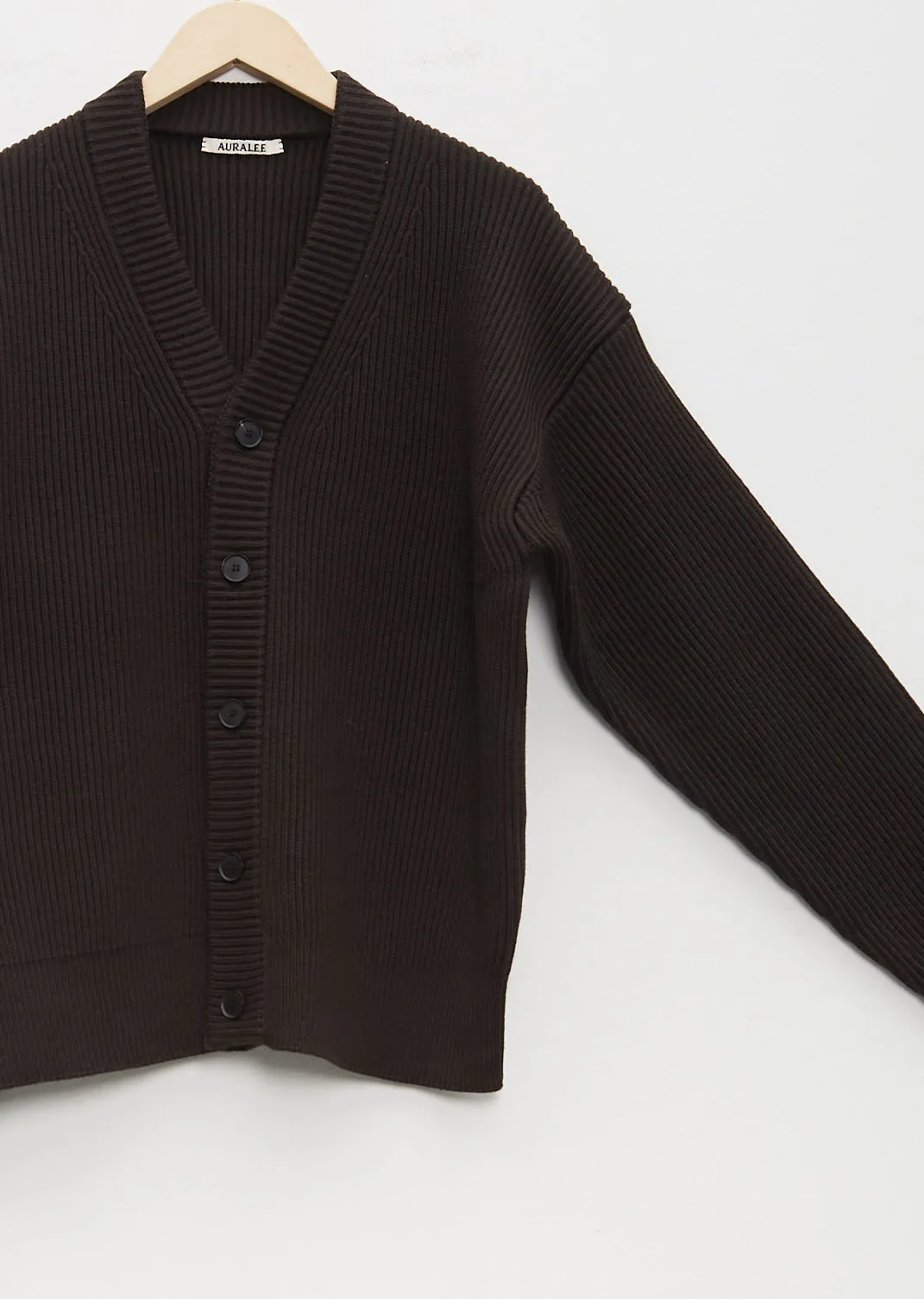French Merino Rib Knit Cardigan