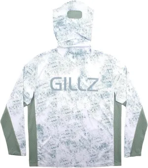 Gillz Men's Pro Striker Long Sleeve UV Fishing Shirt with Built-in Mask | UV Protection | Moisture Wicking