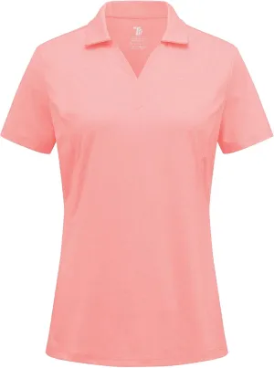 Gopune Women's Short Sleeve Golf Shirts V Neck Collared Tennis Tops Quick Dry UV Protection