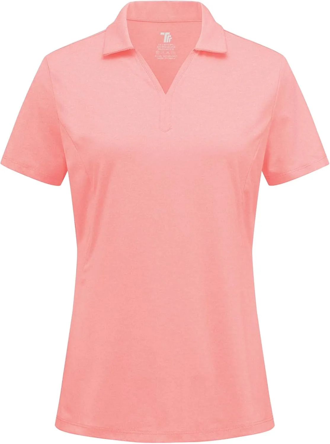 Gopune Women's Short Sleeve Golf Shirts V Neck Collared Tennis Tops Quick Dry UV Protection