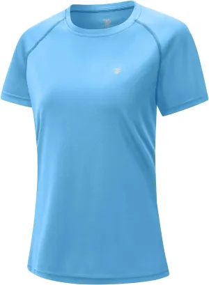 Gopune Women's Short Sleeve Shirts UPF 50  Sun Protection T-Shrit Quick Dry Running Athletic Workout Rash Guard Tops