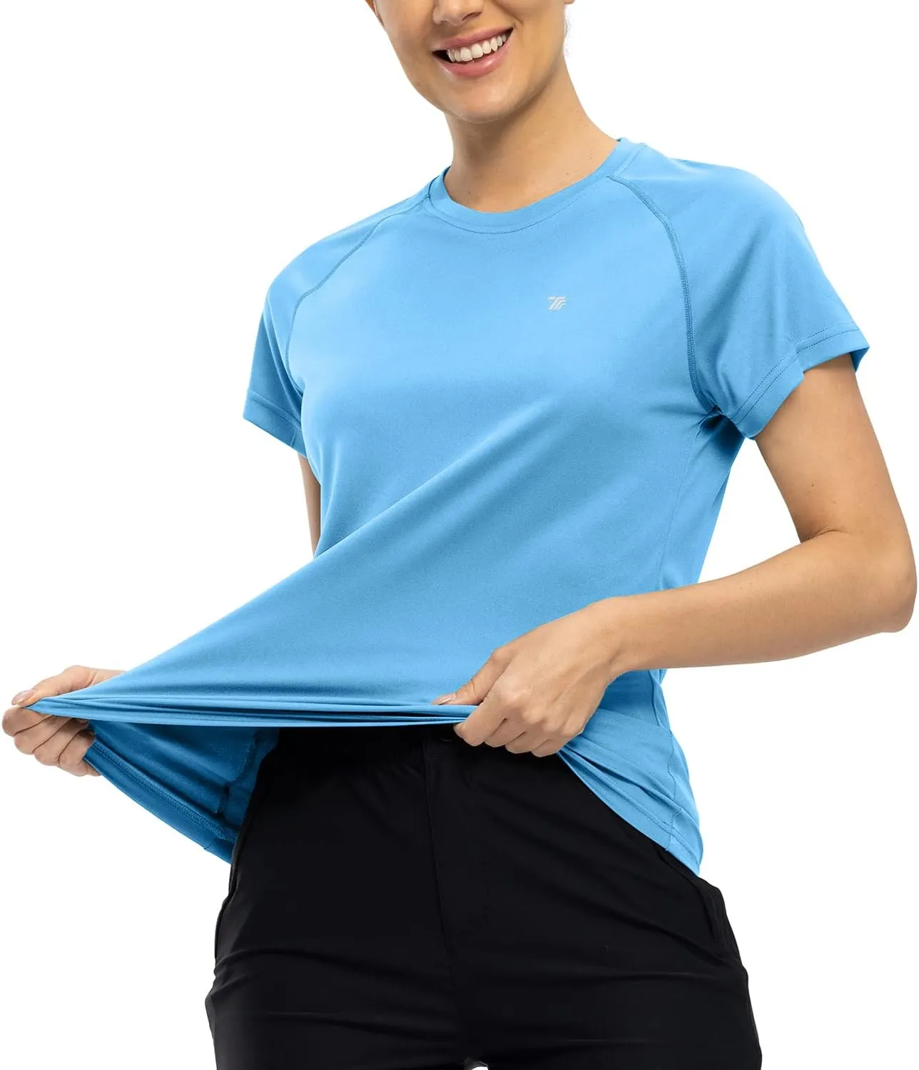 Gopune Women's Short Sleeve Shirts UPF 50  Sun Protection T-Shrit Quick Dry Running Athletic Workout Rash Guard Tops