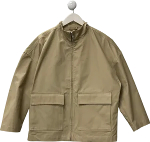 H&M Beige Oversized Canvas Jacket UK S