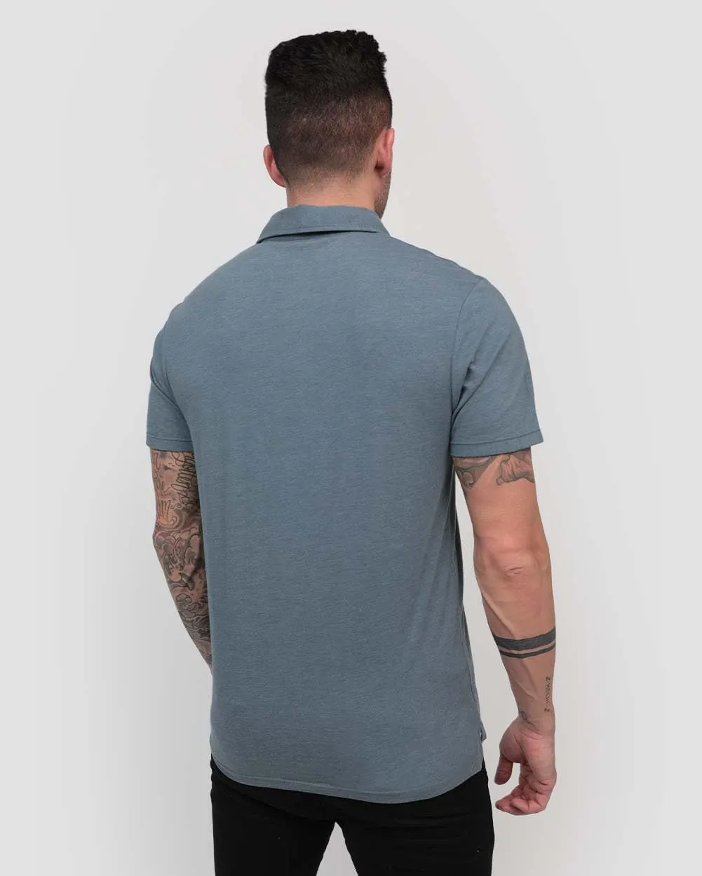 INTO THE AM Men's Polo Shirts - Fitted Short Sleeve Collar Shirt for Men S - 4XL