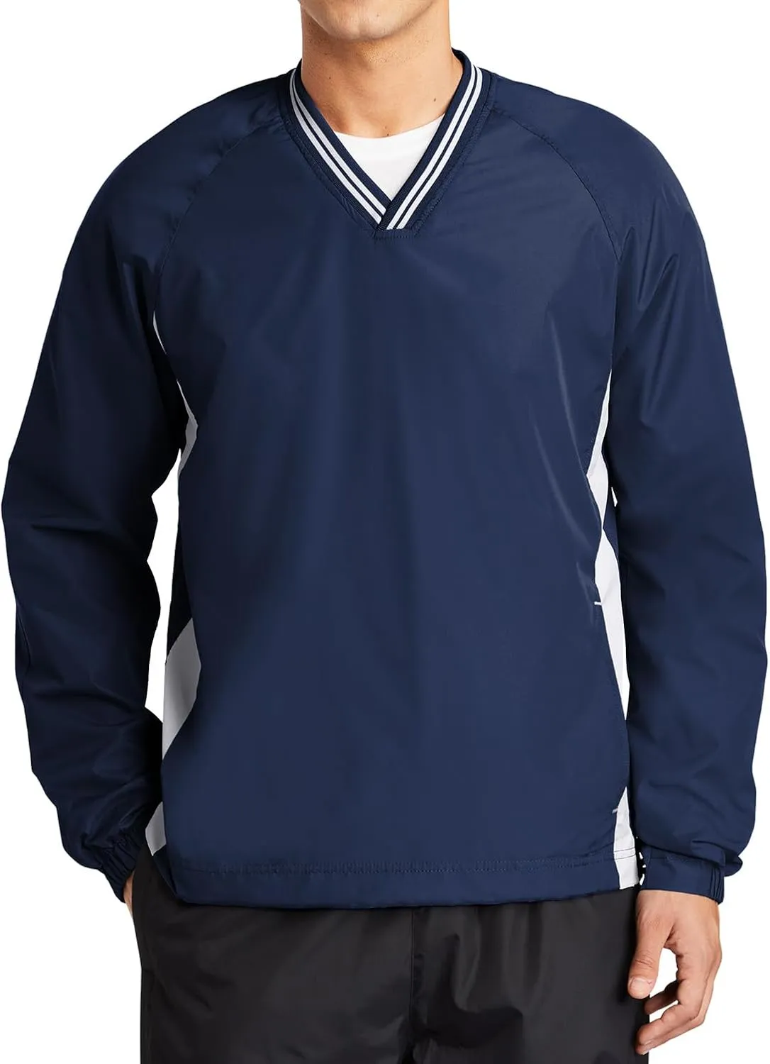 Joe's USA Men's Athletic V-Neck Raglan Wind Shirts in Regular & Big Sizes - XS-6XL