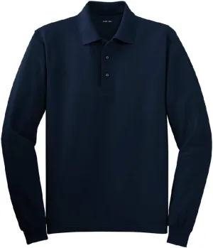 Joe's USA Mens Long Sleeve Polo Shirts in 9 Colors. Regular and Tall Sizes: XS-6XL