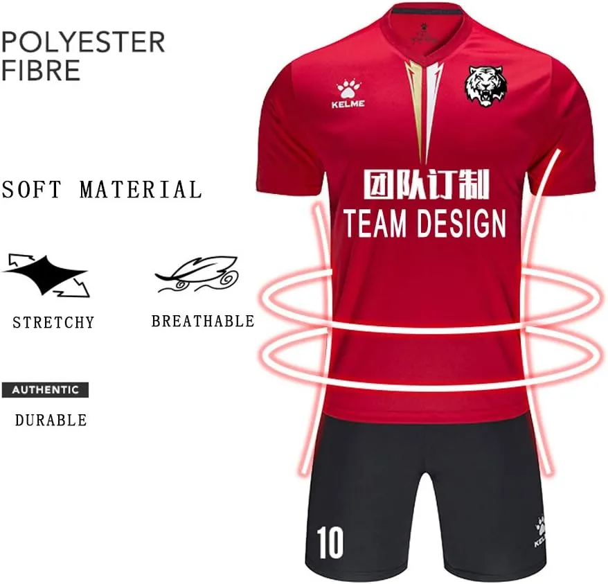 KELME Mens Soccer Jersey - Quick Dry Training Set, Youth Shirts & Shorts, Indoor Turf Uniform