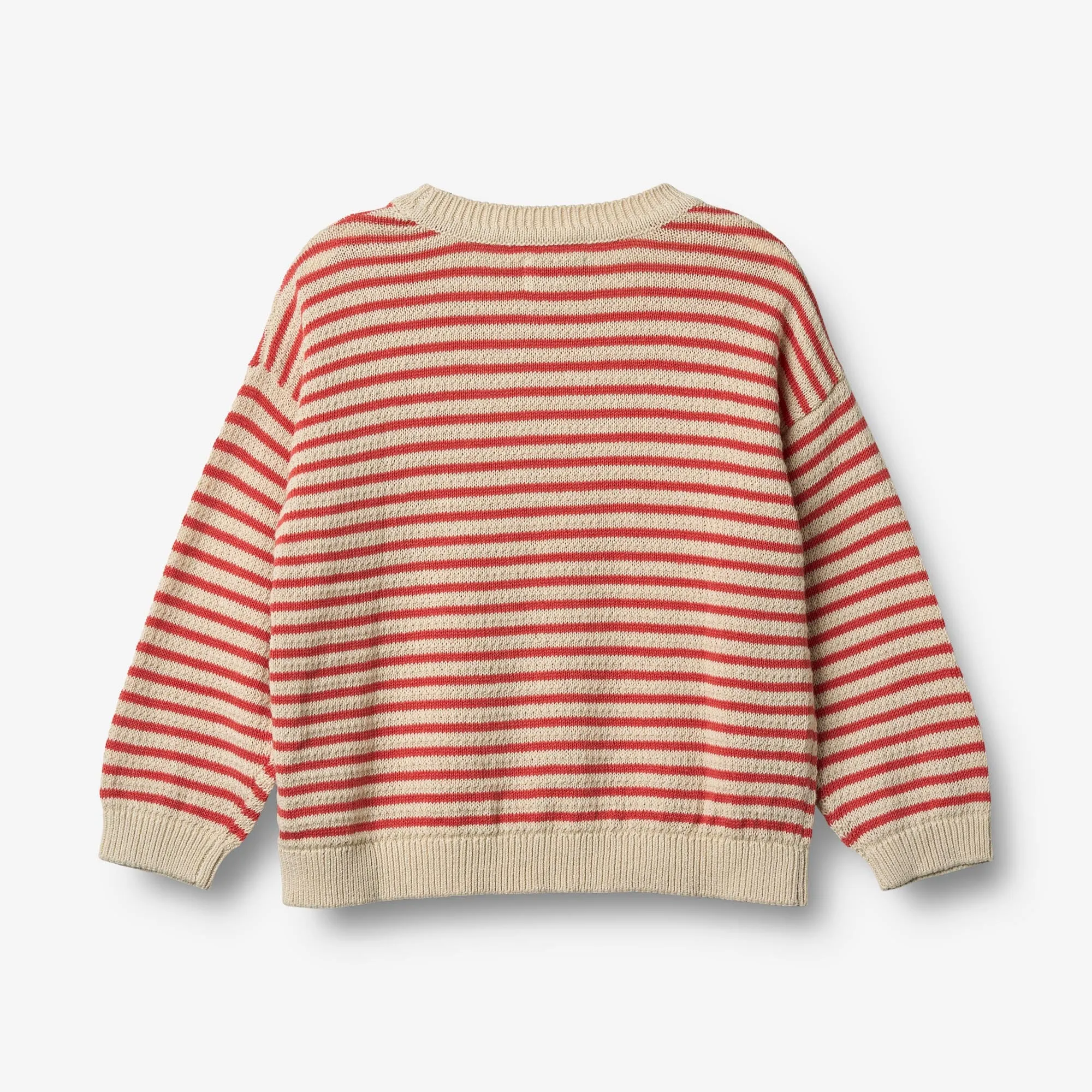 Knit Pullover Leise - red stripe