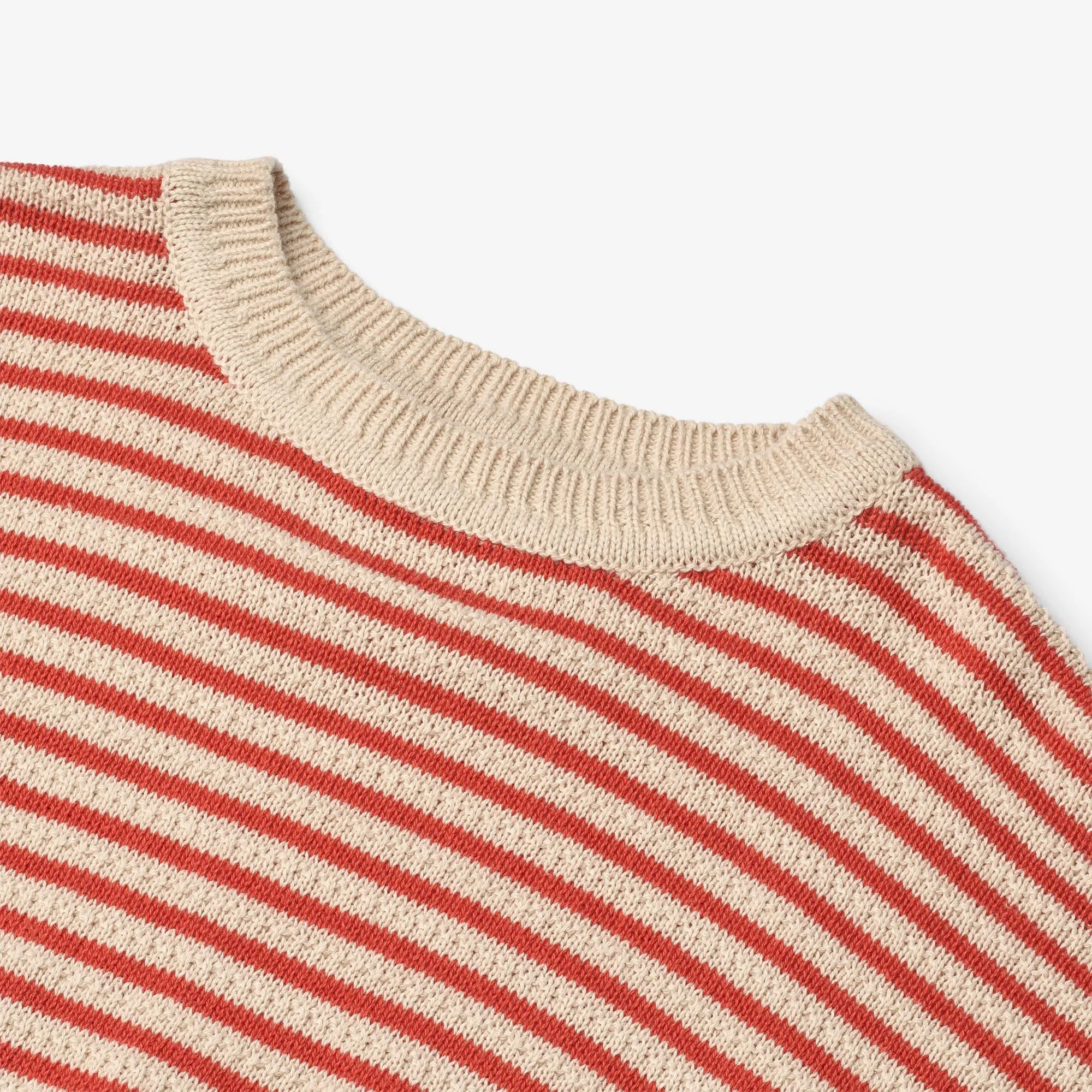 Knit Pullover Leise - red stripe