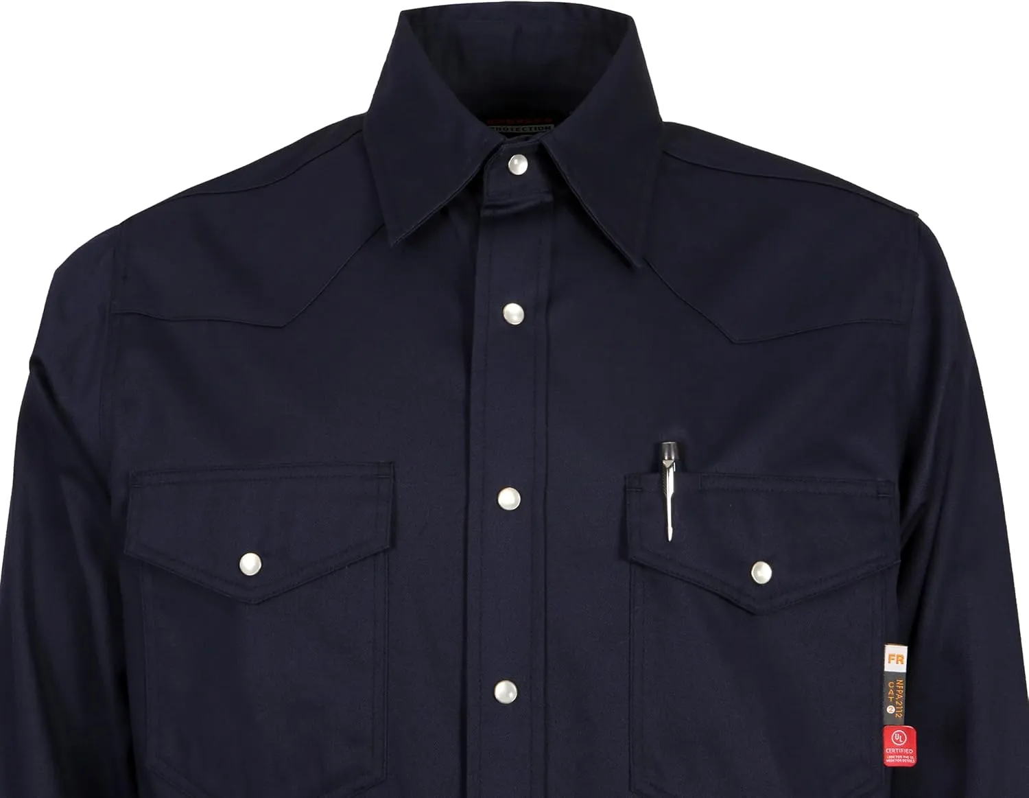 KONRECO FR Shirts for Men 6.5oz Lightweight Work Uniform Flame Resistant Welding Shirt/Water & Stain Repellent