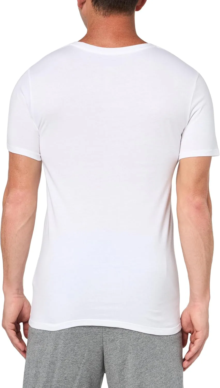 Lacoste Men's 100% Cotton Regular Fit V-Neck T-Shirt 3-Pack