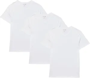 Lacoste Men's 100% Cotton Regular Fit V-Neck T-Shirt 3-Pack