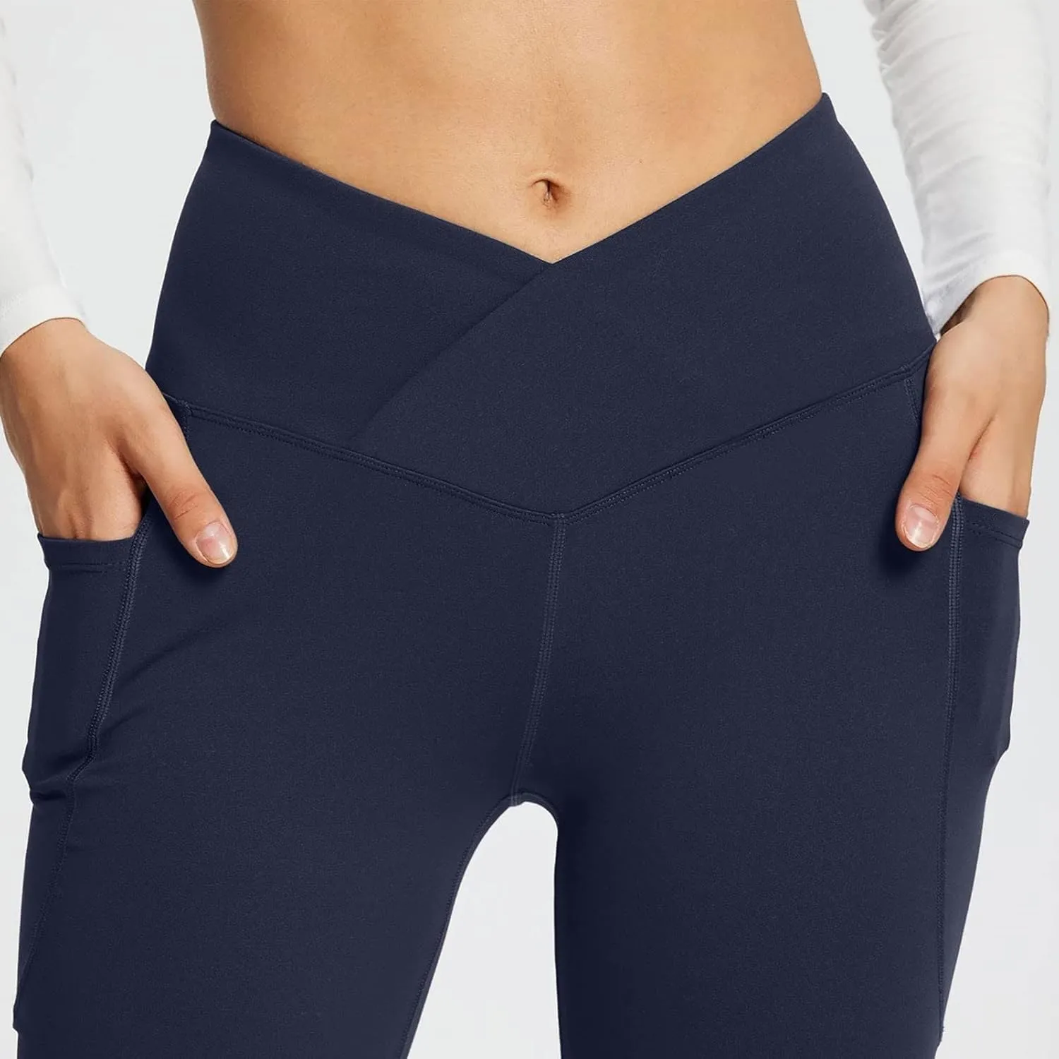 Leggings For Women Butt Lift Flare Wide Leg Workout Yoga Pants High Waist Seamless Running Bell Bottom Gym Trousers